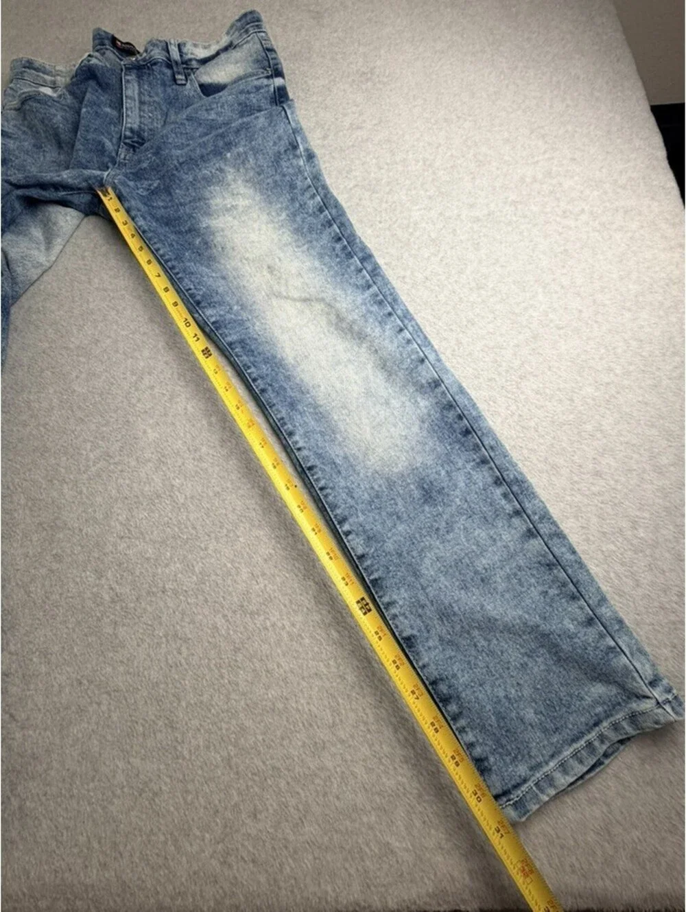 Southpole Mens Skinny Jeans 36x32 Acid Wash Blue Stretch Denim 5 Pocket